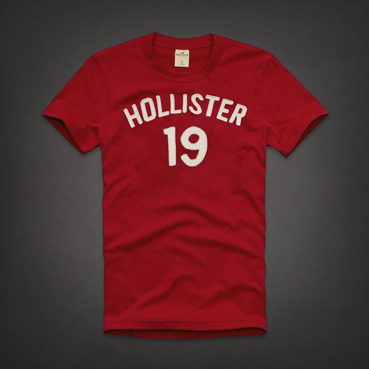 Tee shirt Hollister Homme Rouge